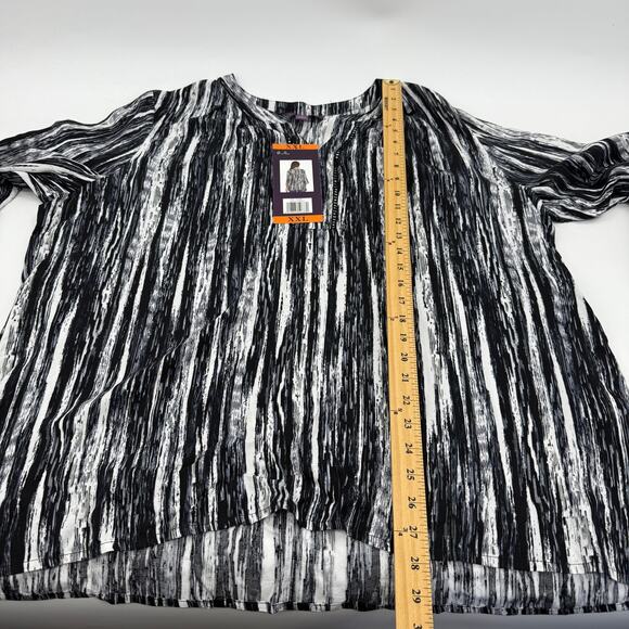 New GLORIA VANDERBILT Womens 3/4 Sleeve Shirt Size XXL Crochet V-Neck Loose Top - Picture 7 of 7